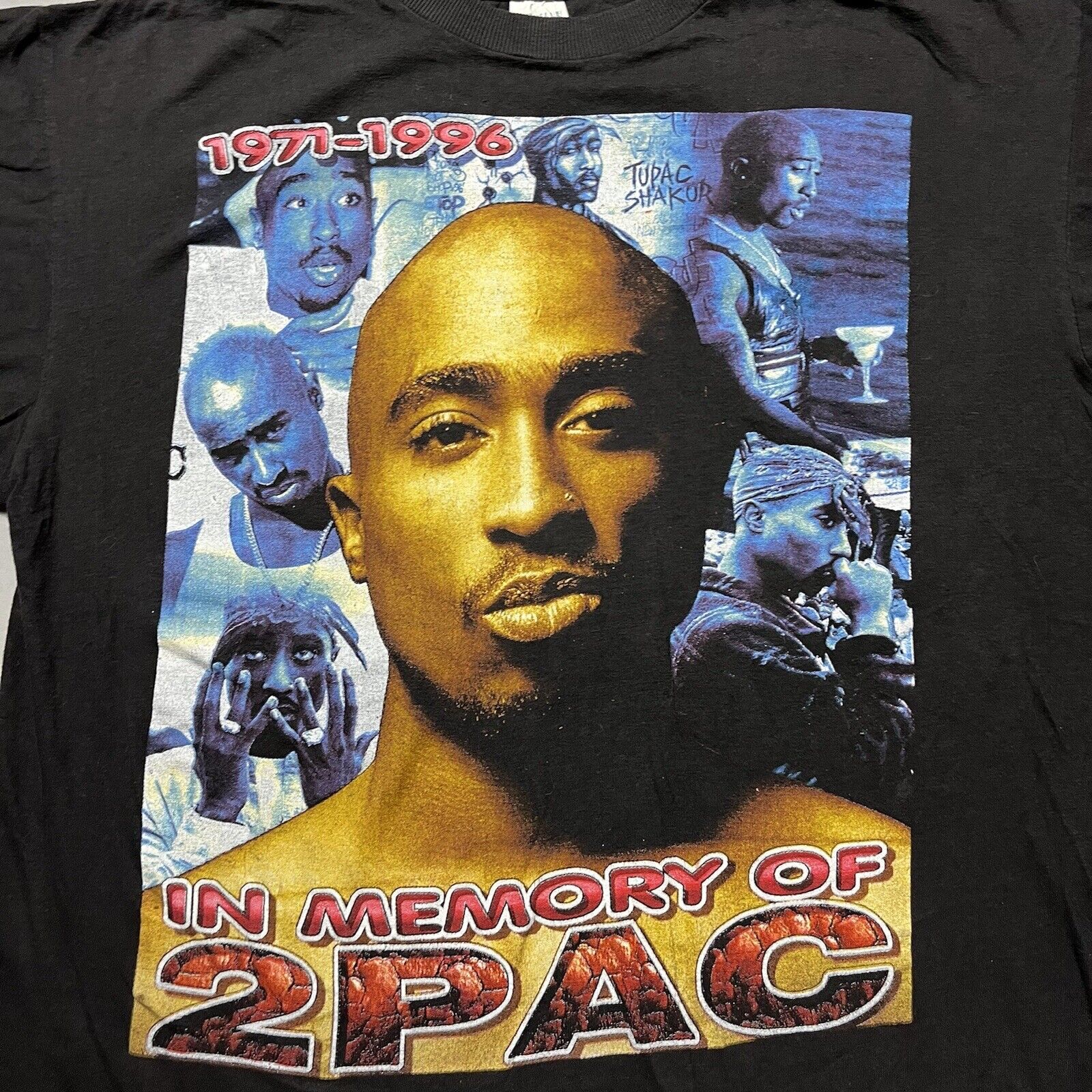 Vintage 90s Tupac Shakur Bootleg Rap Tee T Shirt … - image 2