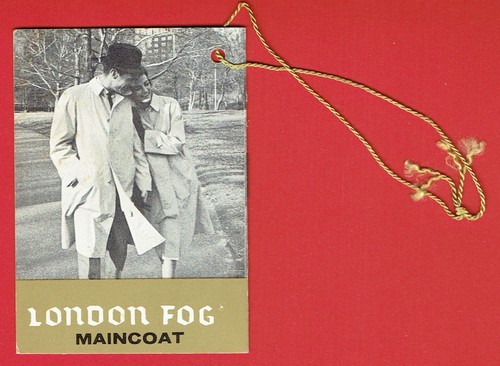 c1964 London Fog Maincoat Hang Tag livret instructions d'entretien avec ficelle d'origine - Photo 6/6