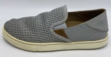 OluKai Sneakers Womens 7.5 Pehuea Slip On Gray Mesh Shoes Casual 20271 EU 37.5