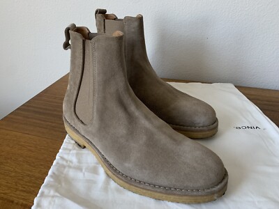 $450 Vince Khaki Suede Crepe Sole Chelsea Boot 10 | eBay display picture 3