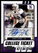 2021 Panini Contenders Draft Autograph Paddy Fisher Northwestern Wildcats #178