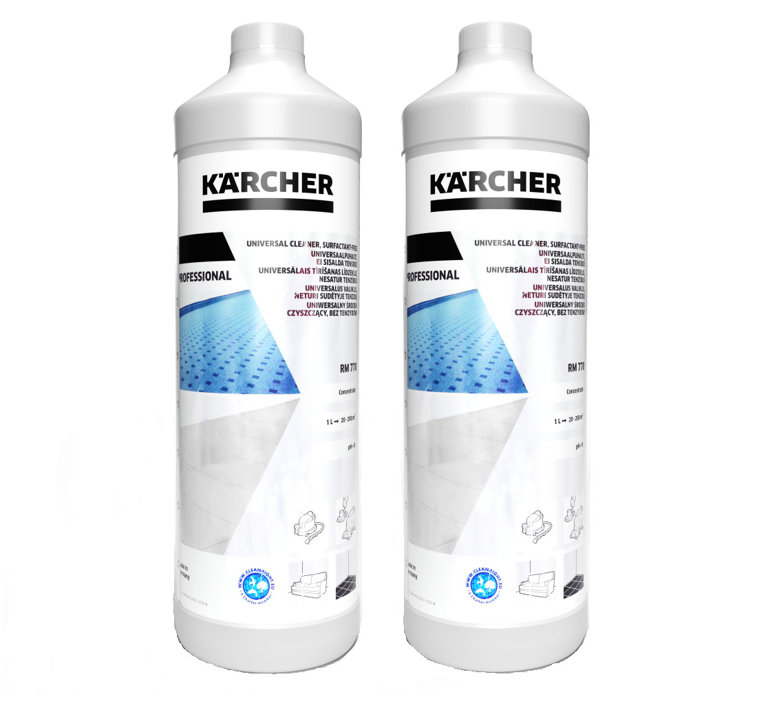 2x Karcher Profi-Reinigungsmittel 1.000 ml Universal-Reiniger-Konzentrat