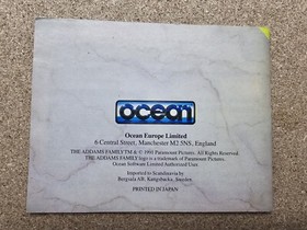 THE ADDAMS FAMILY  Nintendo NES 8-BIT D'EMPLOI INSTRUCTION BOOKLET MANUAL SCN C9