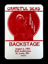 Grateful Dead Backstage Pass Missouri St. Louis 8/4/82 8/4/1982 Blues For Allah