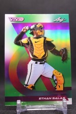 Ethan Salas 2024 Leaf Vivid Baseball #20 PRISMATIC GREEN SN 4/4 PADRES
