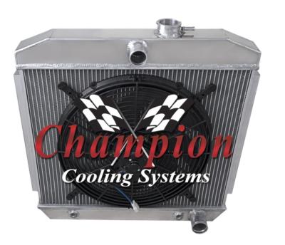 SR Champion 3 Row Radiator W/ 16'' Fan for 1955 - 1957 Chevrolet Cars V8 Engine