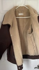 Mango (mng) Jacket Faux Shearling In Light Beige Size Medium