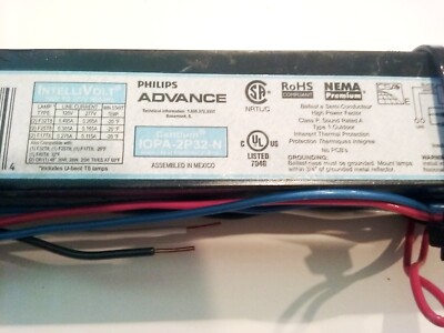 PHILIPS ADVANCE IOPA-2P32-N 54 to 55 Watts, 1 or 2 Lamps, Electronic Ballast