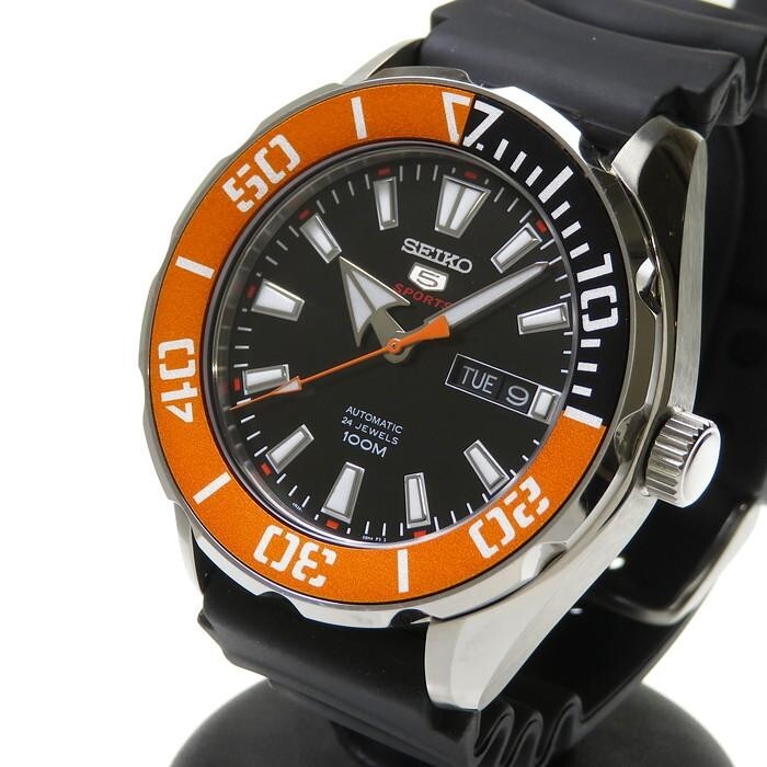 SEIKO 5 Sports Day/Date Automatic 4R36-06S0 100m Orange