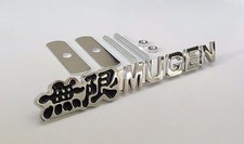 Jdm Black Mugen Grill Badge Metal Chrome Front Badge Bumper Grille Civic Accord