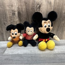 Lot Of 3 Vintage Mickey Mouse Plush