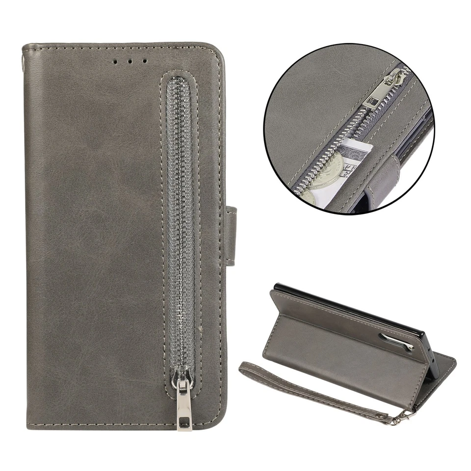 Flip Card Holder Case Cover Leather Wallet For Samsung S22 Ultra/S22/Note 20/S10 - Image 3 of 4