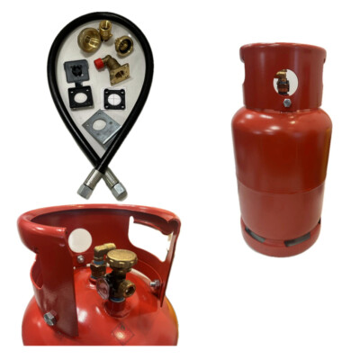 Stahl Tankflasche 11 Kg 27L 4-Lochventil Wiederbefüllbare Gasflasche LPG - Frontgas Online