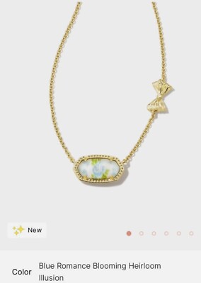 Kendra Scott X Love Shack Fancy Elisa Marie Blue Heirloom Necklace-Sold  out!
