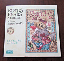 New Boyds Bears  Friends "Baileys Heart Desire Love" 1st Edition Stamp Kit