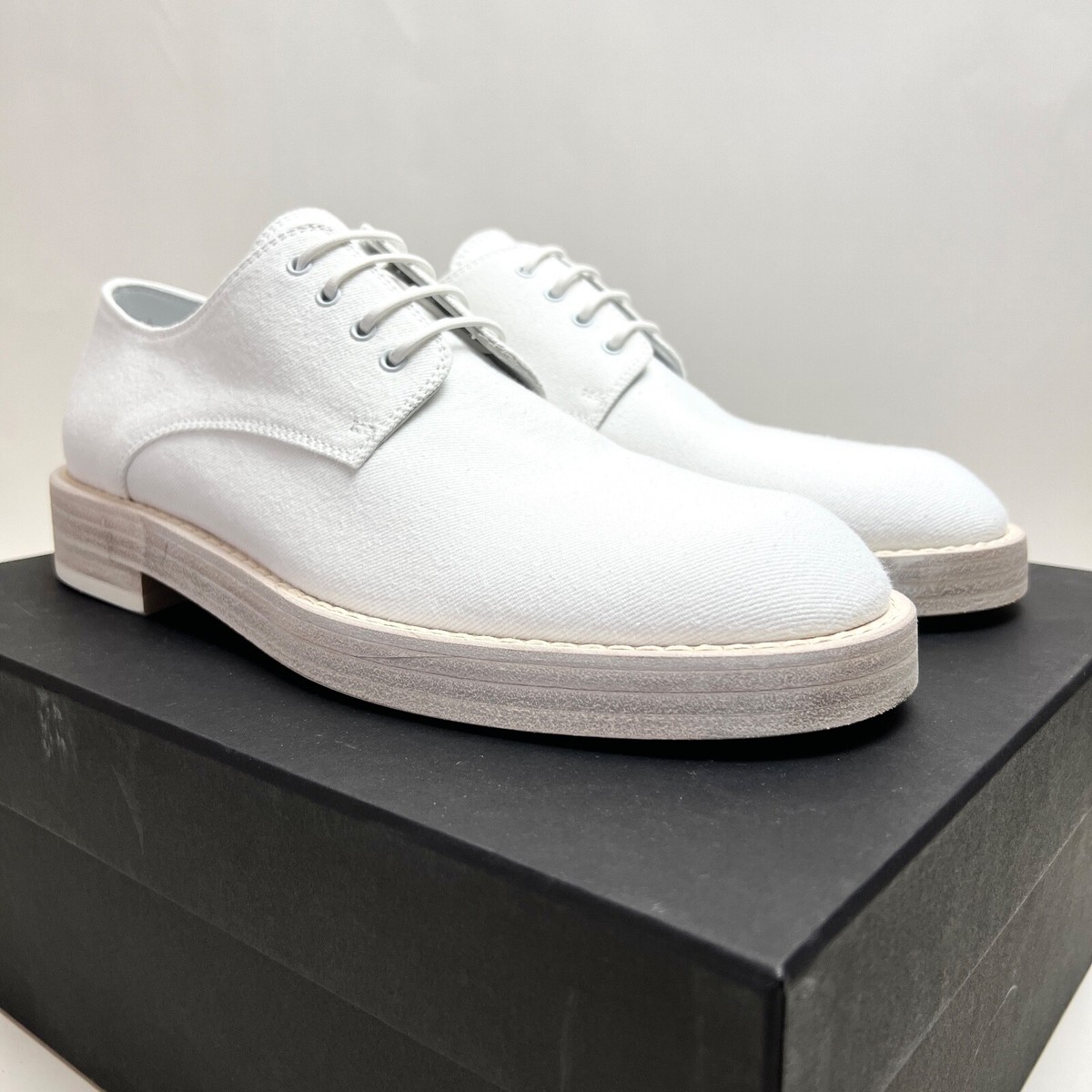 $1,240 Italy ANN DEMEULEMEESTER Men's White Olivier Lace-Up