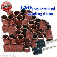 150 2 Rotary Tool Sanding Drum 1/2" / 1/4" 60 120 240 grits for Dremel 407