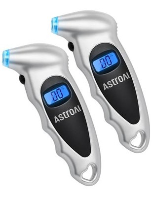  Digital Tire Pressure Gauge 0-150PSI Calibrated to ANSI B40.7 +/ 2Pack Silver