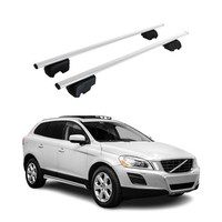DachträGer GrundtäGer FüR Volvo XC60 Mk1 2008-2017 75Kg Metall Silber 2 Tlg