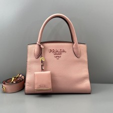 Authentic Preowned Prada Pink Saffiano Leather Logo Top Handle Tote Bag