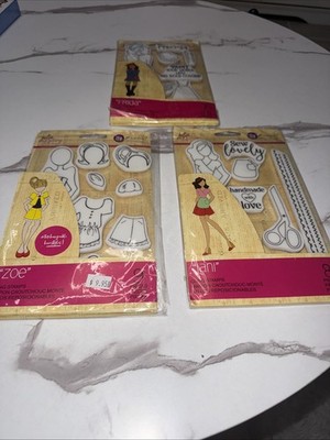 3 Julie Nutting Cling Stamps~Zoe~Frida~Lani~Young Girl Models~New 3 Pack