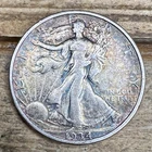 1934 Walking Liberty Silver Half Dollar CHOICE AU TONED - 90% Silver