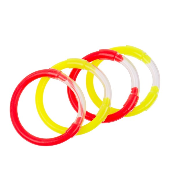 Fluoreszenz Bissanzeiger Ringe 4Er Set Rot Gelb Nacht-Angeln Zite Fishing-image