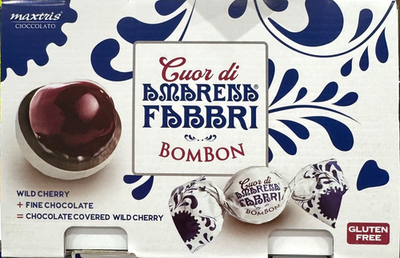 1LB 5.2oz Cuor Di Amarena Fabbri Bombon Chocolate Covered Wild