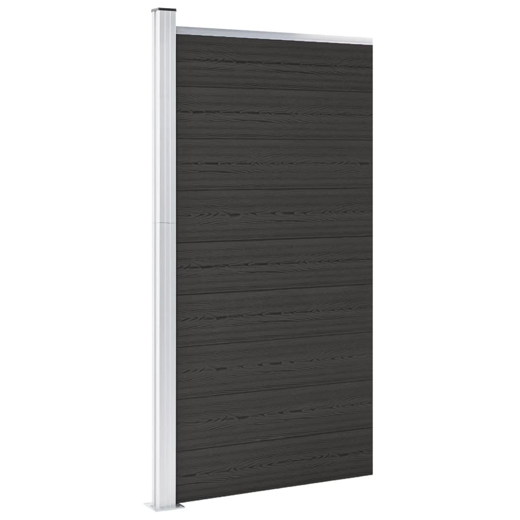 Pannello di Recinzione in WPC 95x186 cm Nero 2805558