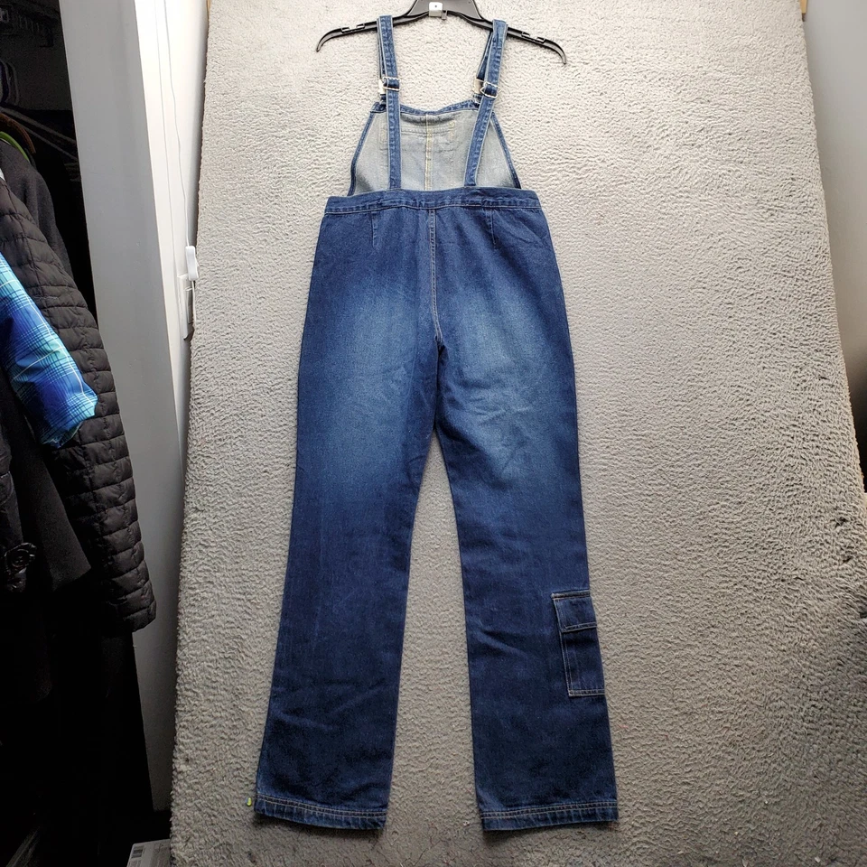 Tommy джинсы комбинезон женщин L синий джинсовой ткани цельный регулируемый ремень прямой ноги - Изображение 2 из 4