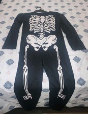 Boys Skeleton Halloween Costume Way To Celebrate Size L 10/12 Used