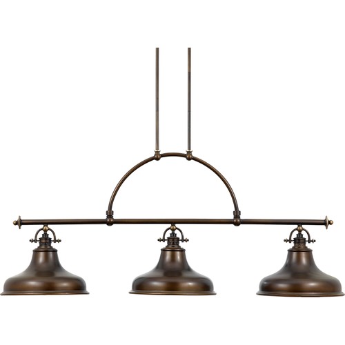 Quoizel ER353 Emery 3 Light 52-1/2"W Linear Chandelier - Bronze