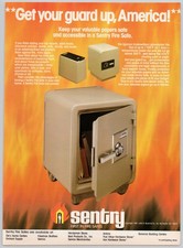 Dinero Sentry Fire Safe Brush & Co Rochester Documentos Monedas 1981 Anuncio impreso vintage