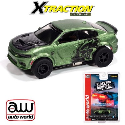 Auto World Xtraction 2021 Dodge Charger SRT Hellcat Redeye (Green) HO Slot Car