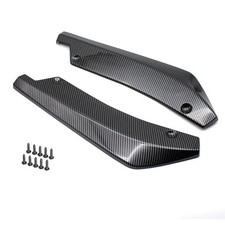 Car Bumper Spoiler Carbon Fiber, Rear Bumper Lip Anti-Crash Diffuser Splitter...