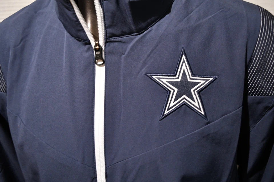 Dallas Cowboys Nike on Field Chaqueta Ligera Azul Marino Cremallera Completa L-XL NUEVA EN PAQUETE Foto 2 de 4