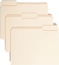 Smead File Folder, 1/3-Cut Tab, Assorted Positions, Letter Size, Manila, 24 per