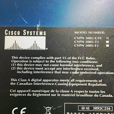 Cisco CVPN 3005 E/FE  VPN 3000 Series Rack Router 2 LAN/2 WAN 100Mbps RJ-45