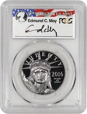 2016 W $100 1oz Proof Platinum American Eagle PCGS PR70 DCAM FS Edmund Moy Label