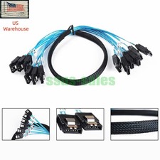 0.5M 6 Pack SATA Male to Female Extension Cable 6Gbps SATA3.0 Server PC Wire US