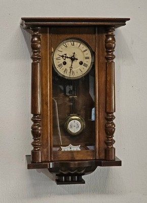 Wanduhr Regulator Gründerzeit Holzgehäuse a-9420231-d 57x36x18cm