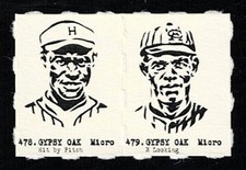 POP LLOYD - PETE HILL Uncut 2-Card Panels 2017 VERY RARE Baseball Stamp Card