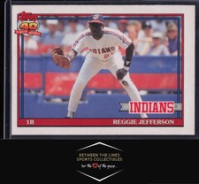 1991 Topps Traded #60T Reggie Jefferson Rookie Card RC Cleveland Indians. rookie card picture