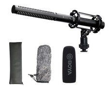 BOYA XLR Microphone, Shotgun Microphone BY-BM6060 with Shockmount Windscreen ...