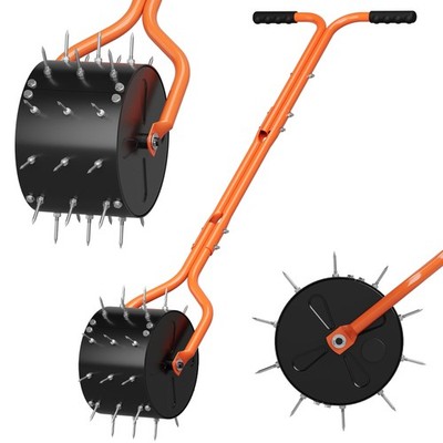 Walensee Rolling Lawn Aerator, Heavy Duty Manual Aerator Tool with 30 Spikes,...