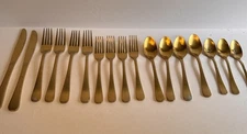 Bombay Gold Flatware Partial Set (17 Pieces)