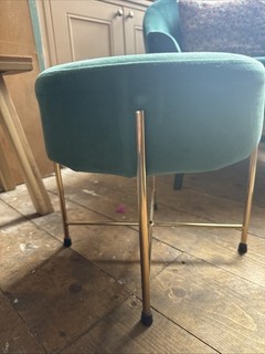 Emerald Green Velvet Footstool