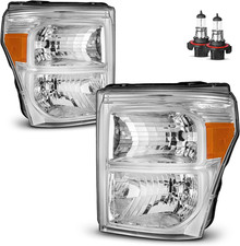 Headlights Assembly with Bulbs for 2011-2016 Ford F250 F350 F450 F550 Super Duty