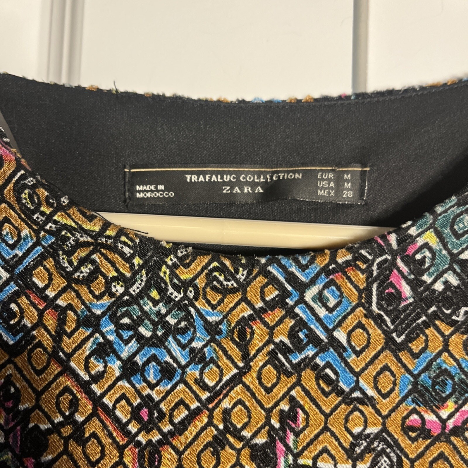 Zara Trafaluc Collection Patchwork Print Midi Dress Size Medium thumbnail 6