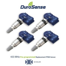 DuroSense TPMS Silver Valve Sensor PRE-CODED for Vauxhall DS168SVAU-4